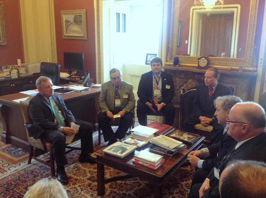 U.S. Senator Dick Durbin (D-IL) met with represenatives from the Illinois Municipal Electric Agency and the Illinois Municipal Utilities Association to discuss energy issues.